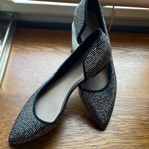 Glittery D’Orsay Flats never worn